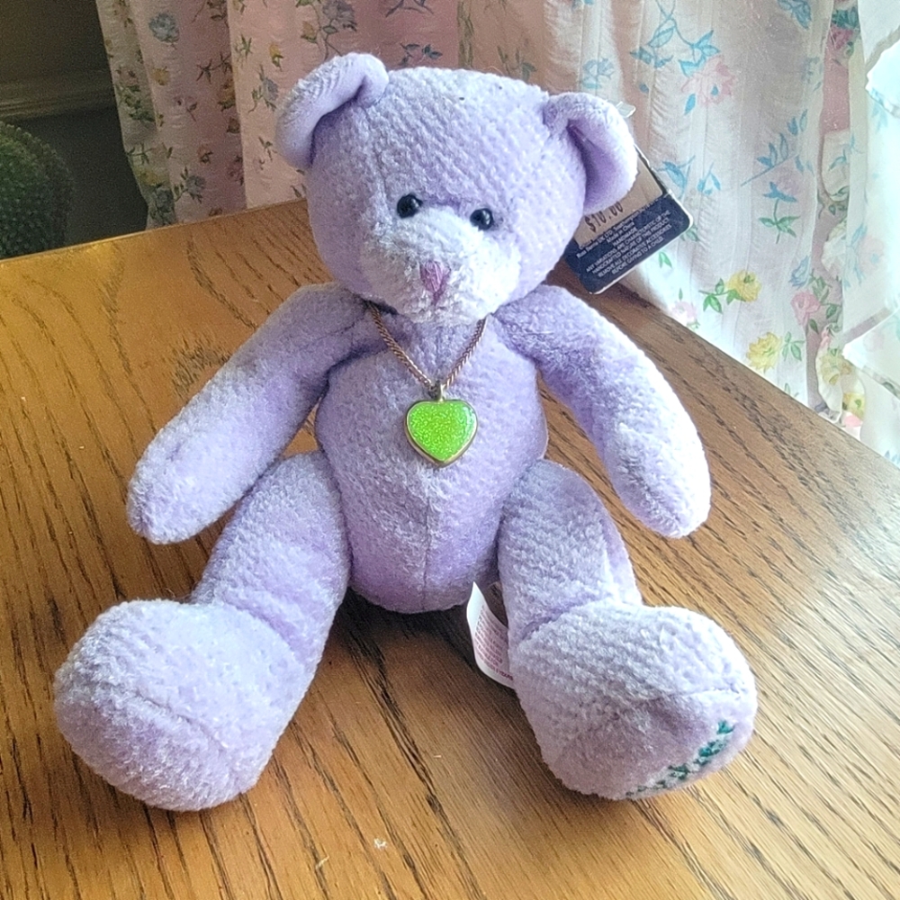 Russ Bears of the Month October purple stuffed bear